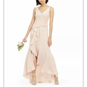 ADRIANNA PAPELL Womens Pink V Neck Full-Length